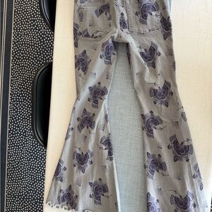 Floral Gray Flares - Free People